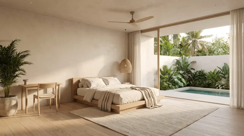 Inside a villa
