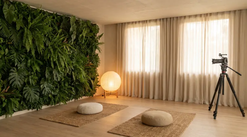 Meditation filming studio